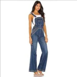 Free People We The Free Chasing Rainbows denim overalls